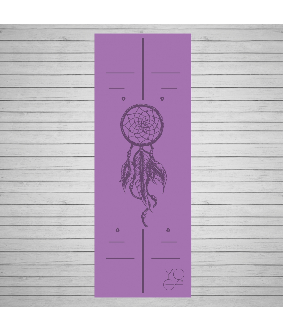 Каучуковый коврик для йоги Amulet Purple с покрытием Non Slip