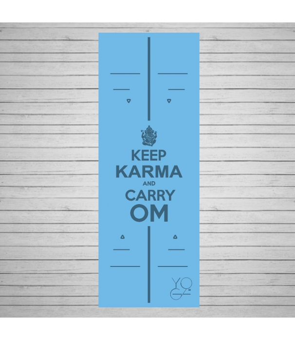 Каучуковый коврик для йоги Yoga ID Karma Blue с покрытием Non Slip