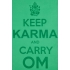 Каучуковый коврик для йоги Karma Green с покрытием Non Slip