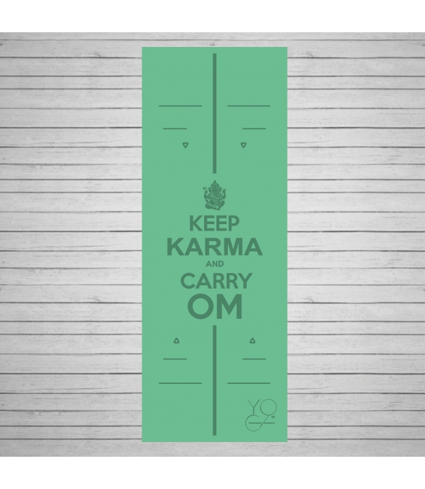 Каучуковый коврик для йоги Yoga ID Karma Green с покрытием Non Slip
