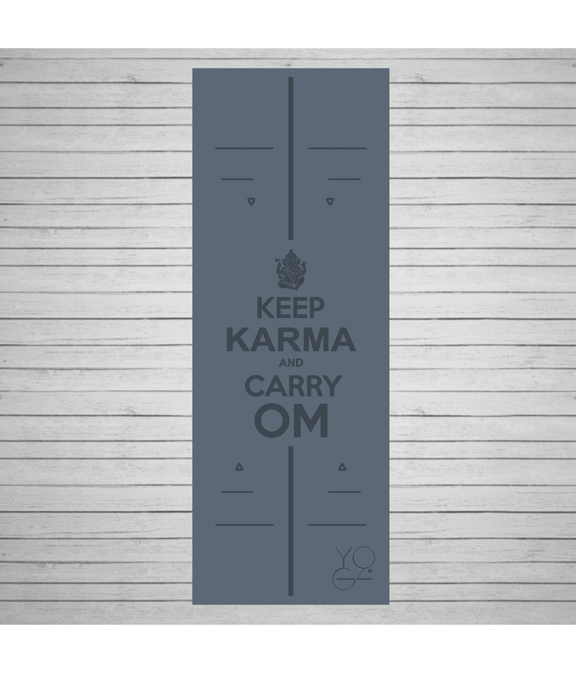 Каучуковый коврик для йоги Karma Grey с покрытием Non Slip