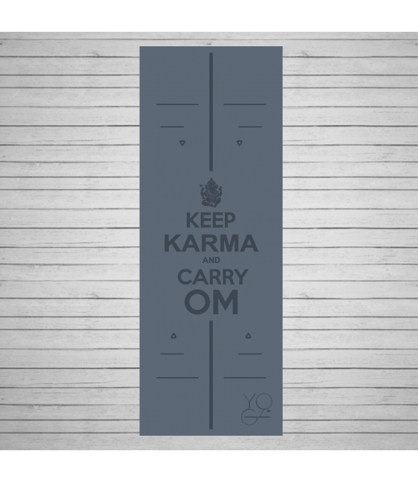 Каучуковый коврик для йоги Yoga ID Karma Grey с покрытием Non Slip
