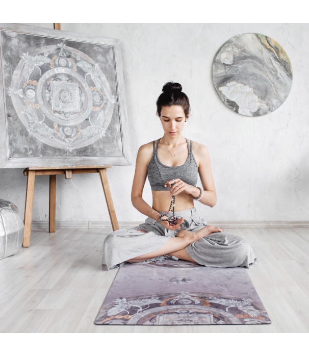 Каучуковый коврик для йоги Yoga ID Oriental Wind Limited Edition с покрытием из микрофибры