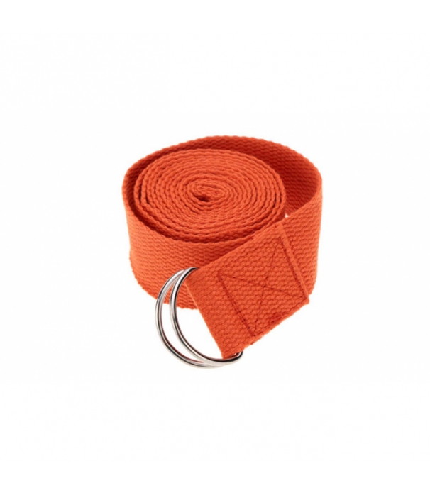 Ремень для йоги из хлопка Your Yoga 183*3,8 см оранжевый