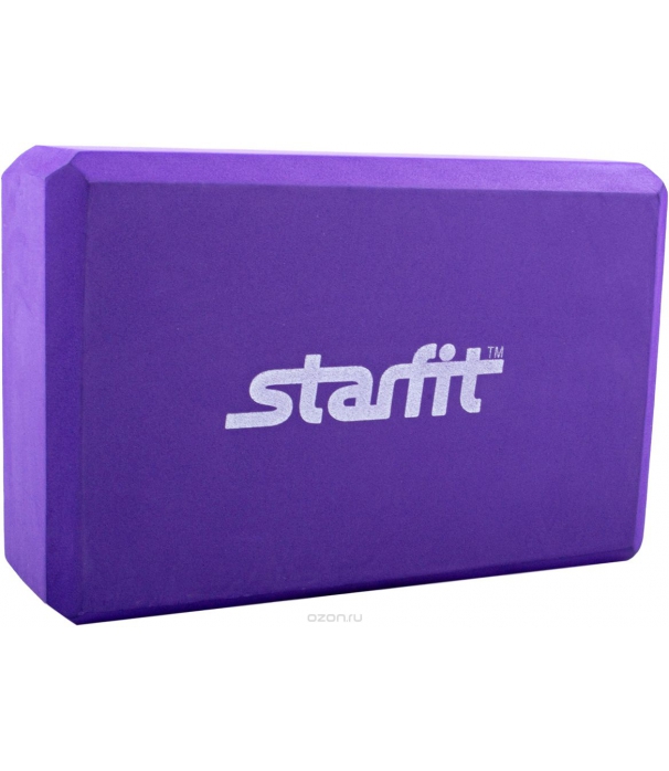 Блок для йоги Starfit фиолетовый 23см 15см 8см