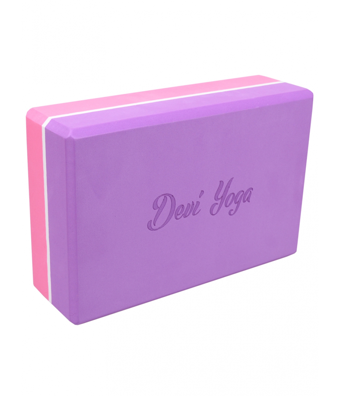 Блок для йоги из EVA Devi Yoga 23*15*7,5 см - Фиолетово-розовый