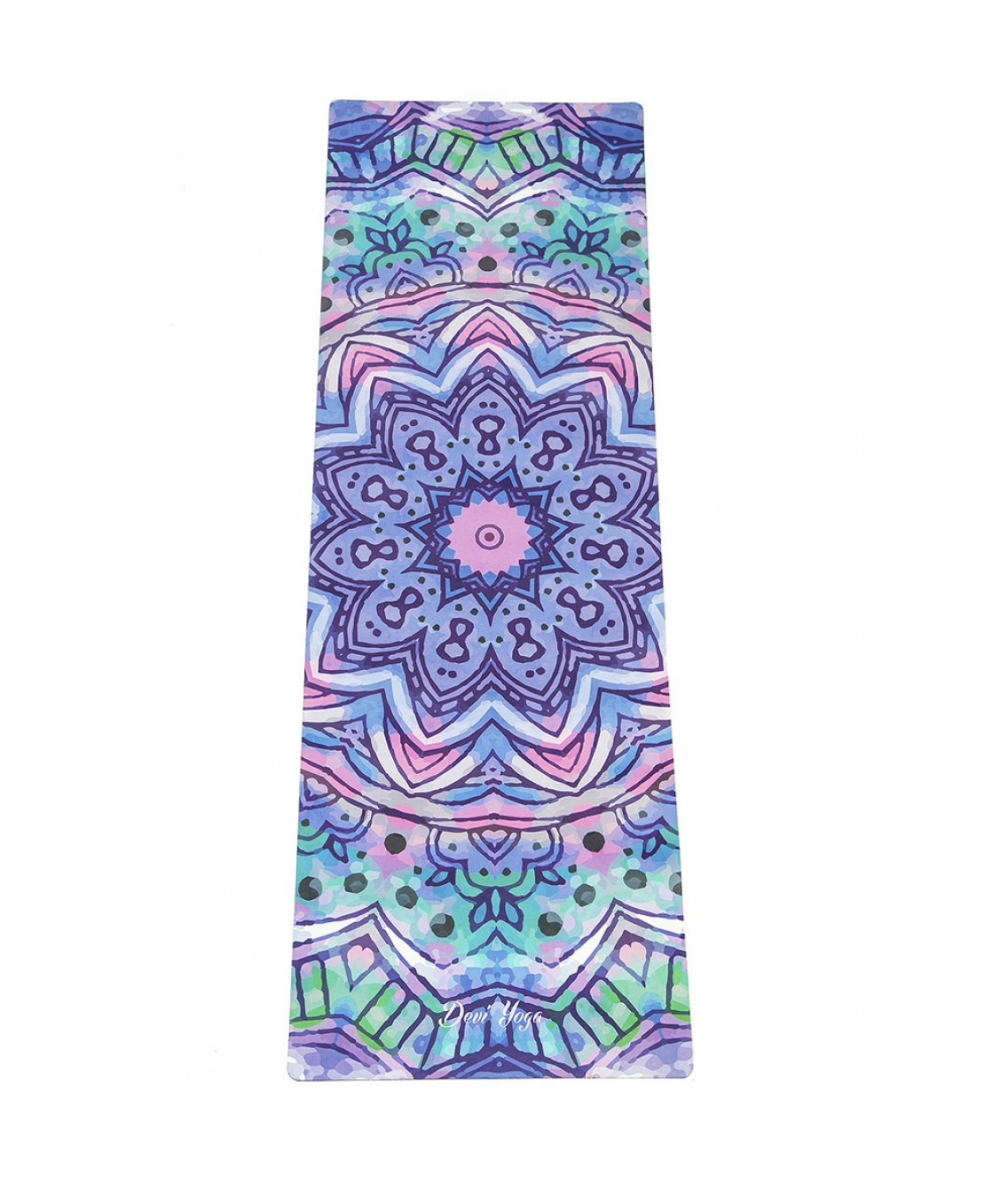 Каучуковый коврик с микрофиброй Devi Yoga 183*61*0,35 см - Акварель