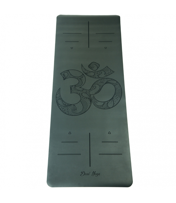 Каучуковый коврик с покрытием Non-Slip Devi Yoga 185*68*0,4 - OM (черный)