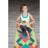 Каучуковый коврик с микрофиброй Devi Yoga 183*61*0,35 см - Геометрия