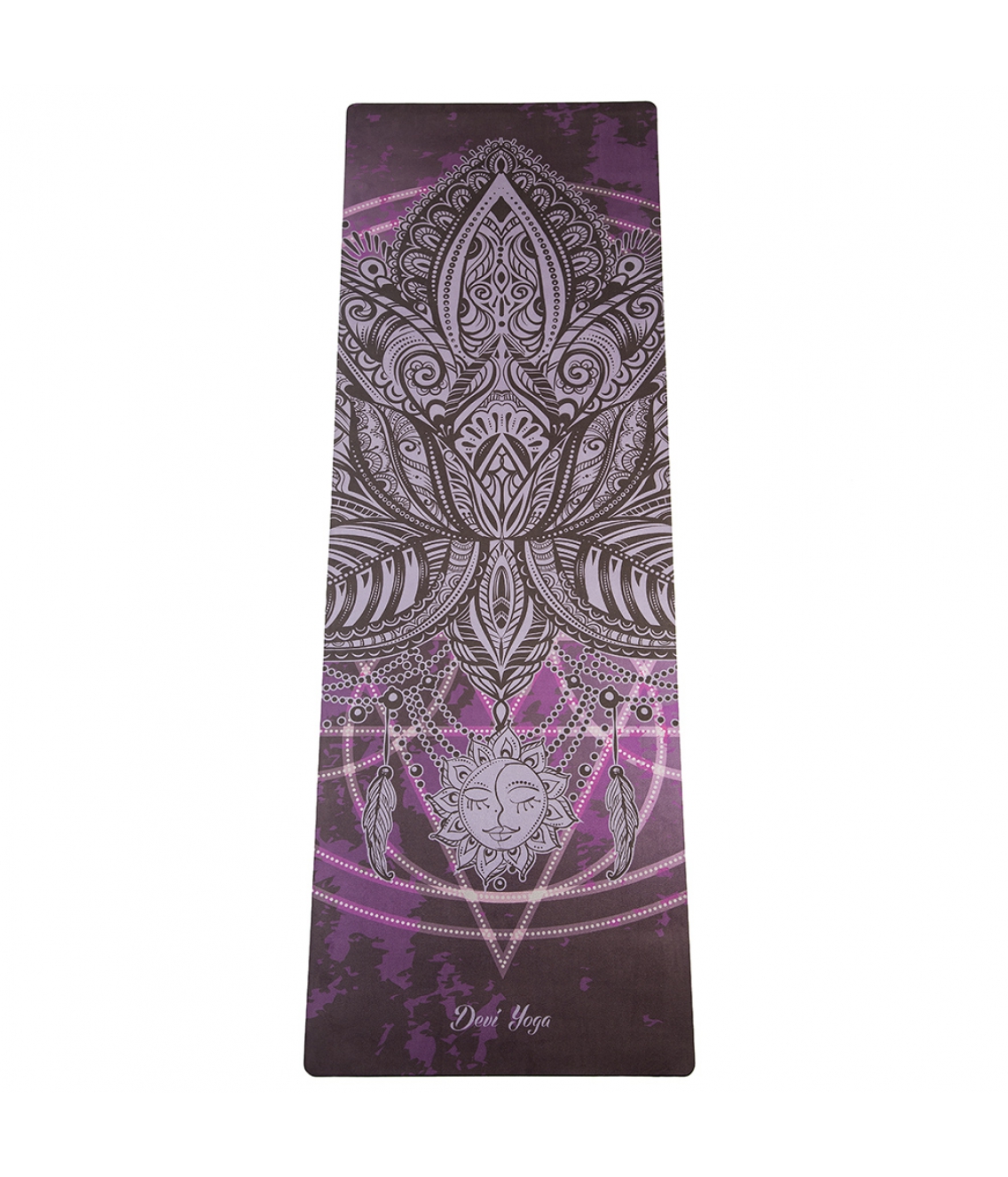 Каучуковый коврик с микрофиброй Devi Yoga 183*61*0,35 см - Ночь