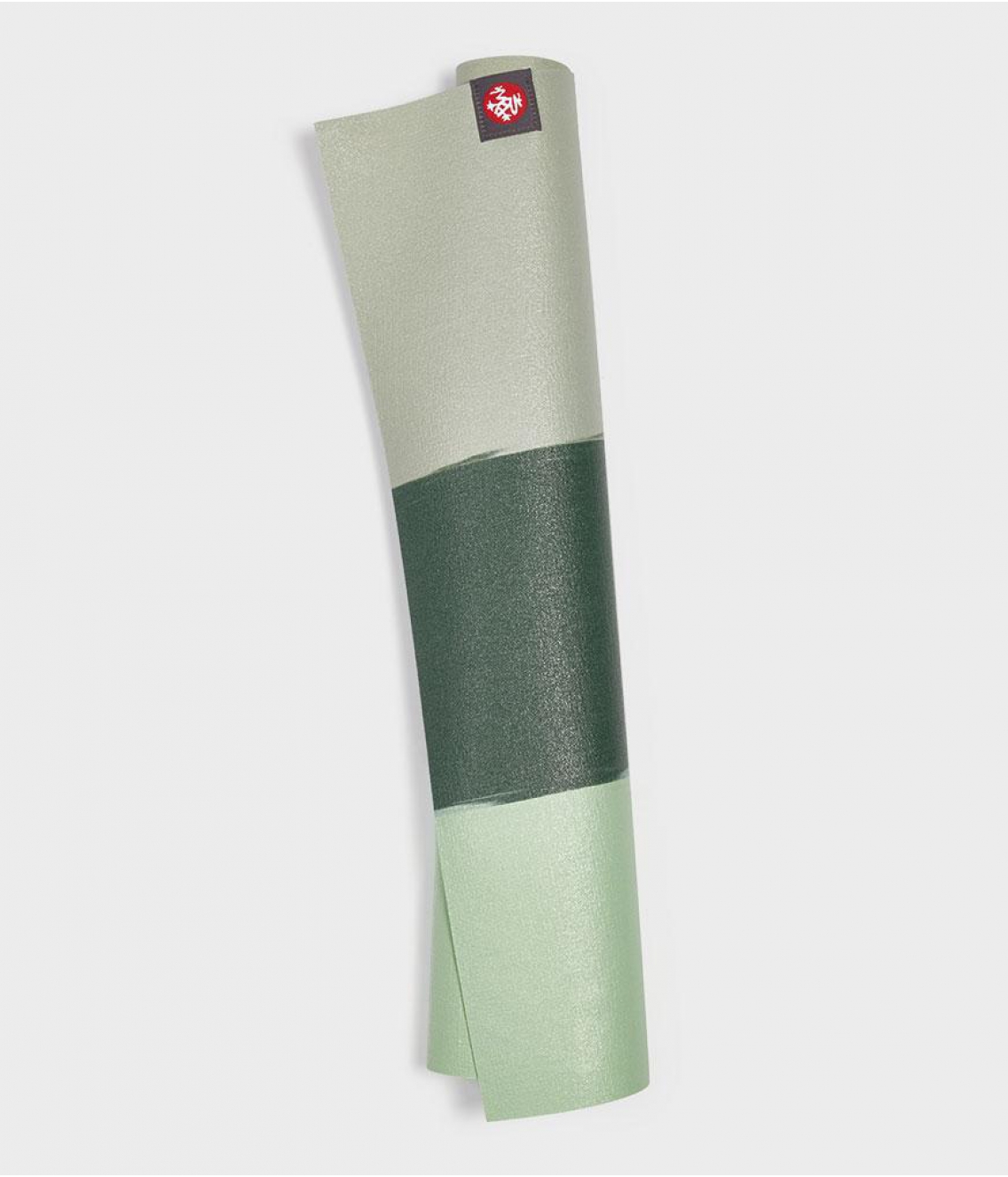 Профессиональный складной каучуковый коврик для йоги Manduka EKO Superlite Travel Mat 180*61*0,15 см - Green Ash Stripe (Limited Edition)