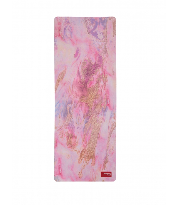 Каучуковый коврик с покрытием из микрофибры Namaste Team 183*68*0,4 см - Pink Marble 