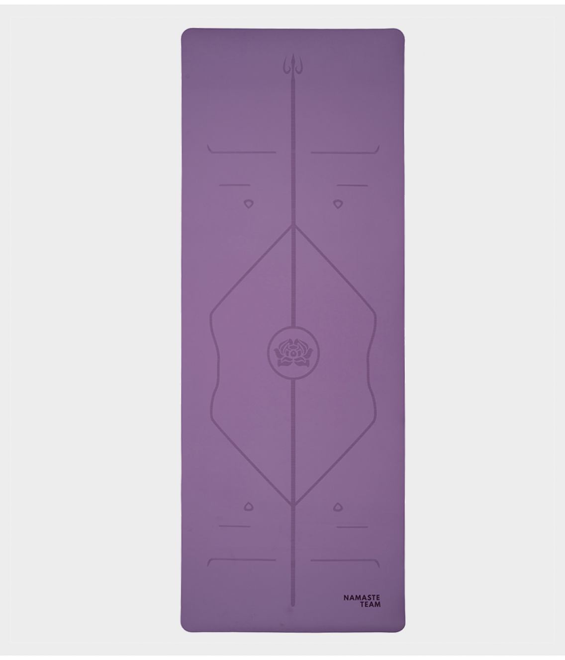 Профессиональный каучуковый коврик для йоги с антискользящим с покрытием Non-Slip Namaste Team 183*68*0,5 см - Purple