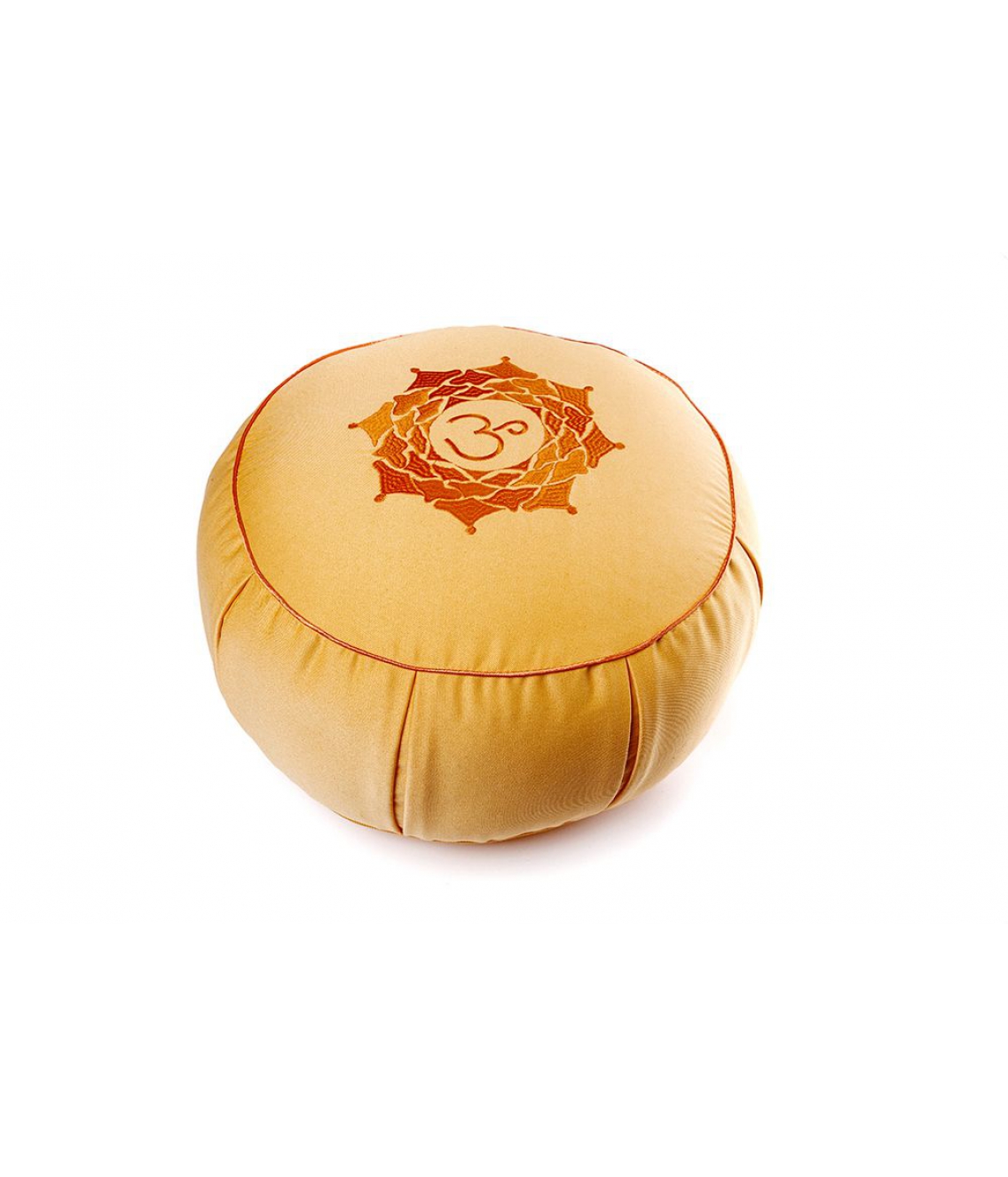 Подушка для медитации из гречишной шелухи "Ом" 30см 15см желтая