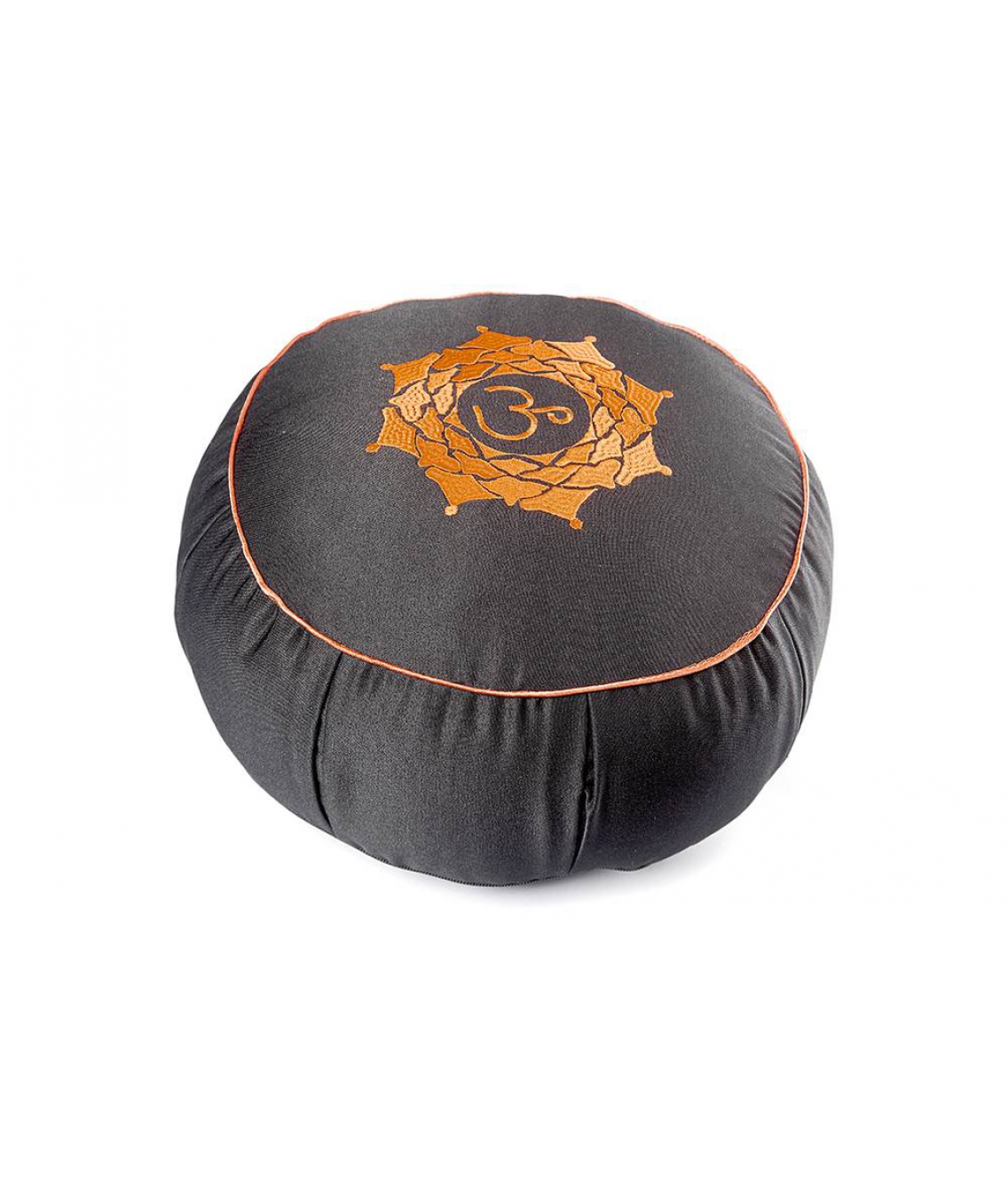 Подушка для медитации из гречишной шелухи "Ом" 30см 15см черная