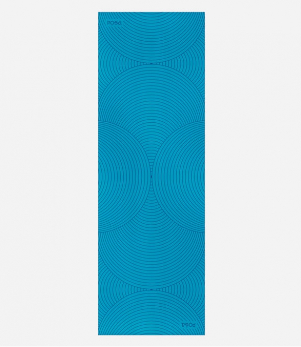 Каучуковый коврик для йоги с покрытием Non-slip POSA NonSlipPro 183*61*0,35 - Concord Blue