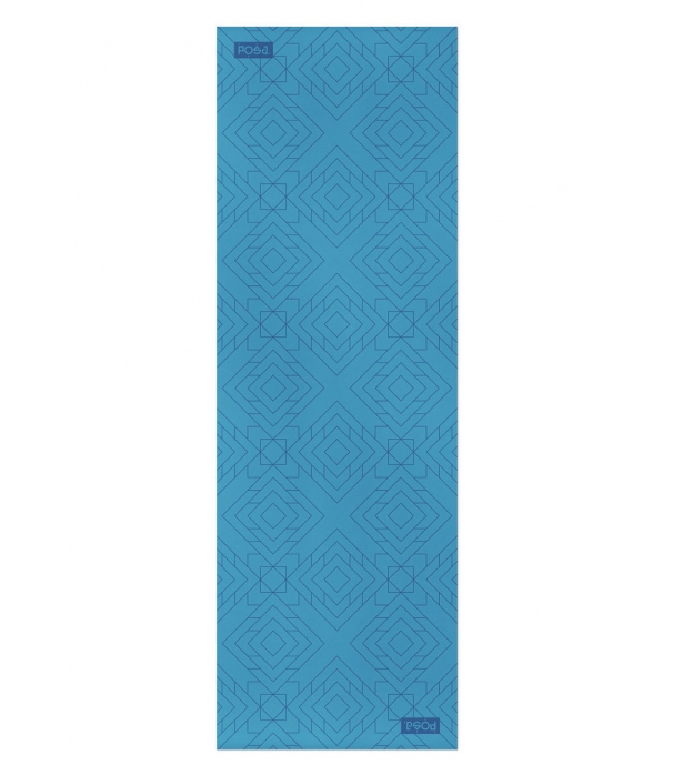 Каучуковый коврик для йоги с покрытием Non-slip POSA NonSlipPro 183*61*0,35 - Direction Blue