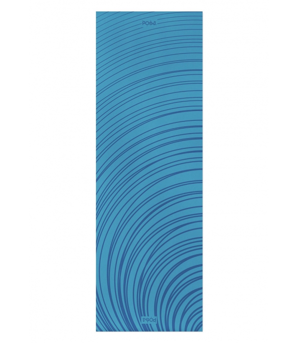 Каучуковый коврик для йоги с покрытием Non-slip POSA NonSlipPro 183*61*0,35 - Ripple Blue